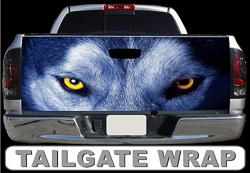 Miniatura 5 de GRAPHIX EXPRESS Calcomanía para puerta trasera de camioneta (T299 Wolf) para puerta trasera, calcomanías para camionetas, calcomanías gráficas para