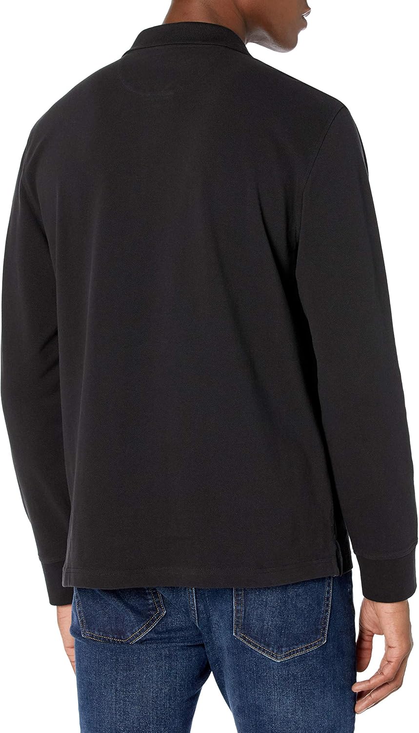 Amazon Essentials Mens Long Sleeve Polo Shirt with Collar, Regular-Fit Pique - Image 2