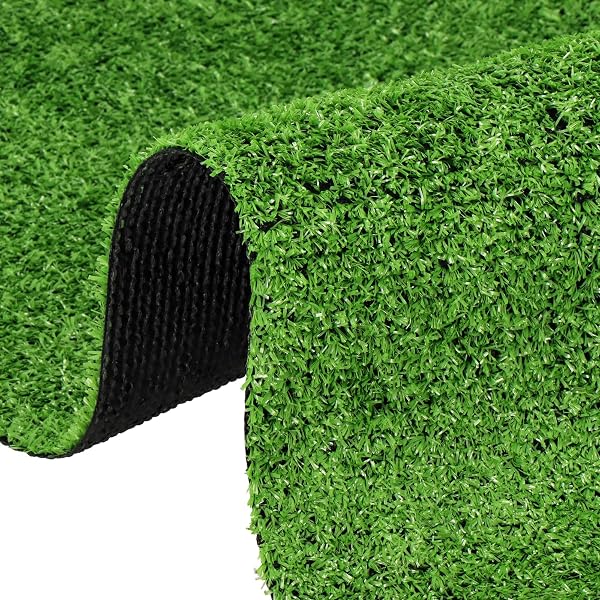 SPRINGOS Erba Sintetica 1x1 m Tappeto per Giardino Balcone Terrazzo Verde Resistente ai UV Facile da Pulire Tappeto Esterno per Decorazione e Pavimentazione - 2