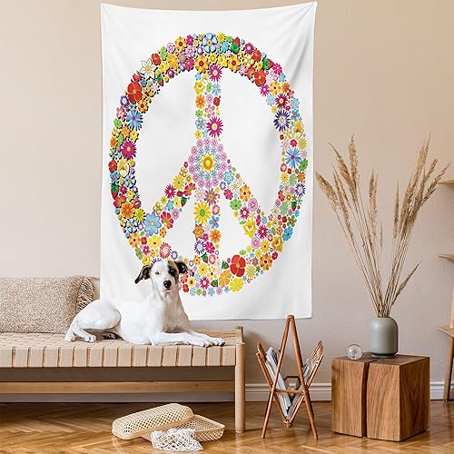 Miniatura 256 de Ambesonne Tapiz gótico, patio con hiedra encantada en la puerta antigua al bosque, colgante de pared ancho para dormitorio, sala de estar, 2-Verde