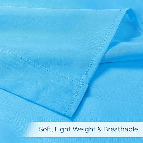 Miniatura 5 de Utopia Bedding Juego de 2 paneles de cortinas traslúcidas color aguamarina con bolsillo para barra 54 pulgadas de ancho x 63 pulgadas de largo