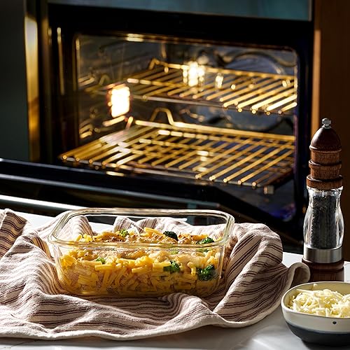 Miniatura 7 de AISOON 16 unidades (paquete de 8) recipientes de vidrio para almacenamiento de alimentos con tapas herméticas, recipientes grandes para alimentos a