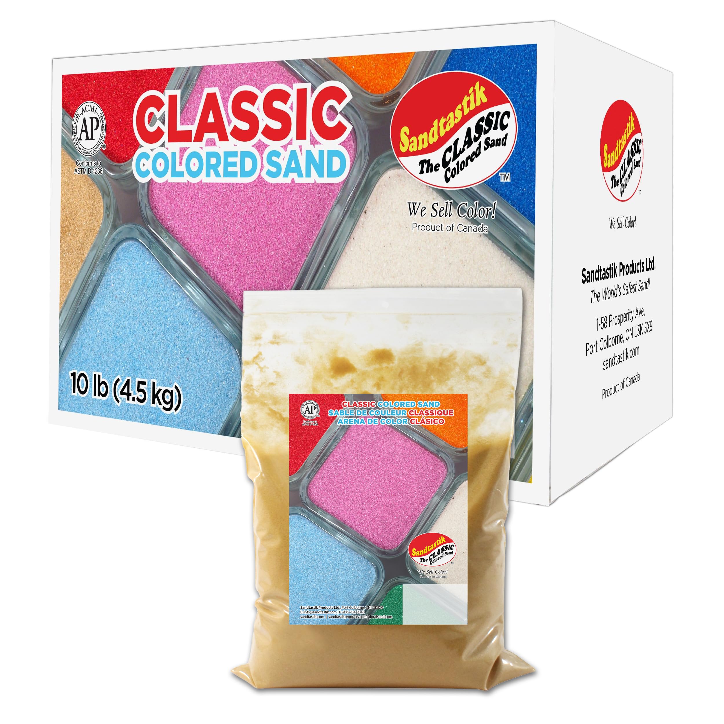 Amazon.com: Sandtastik Gold Sand 10 lb Box Bright & Sparkling No