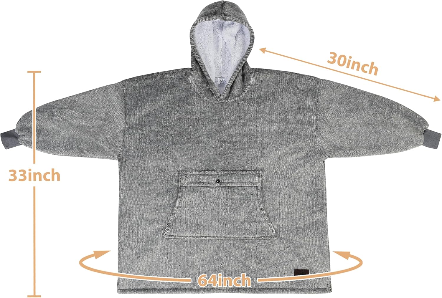 Catalonia Blanket Hoodie for Kids, Oversized Wearable Sherpa Sweatshirt Pullover for Teens Youth, Gift Idea - Image 7