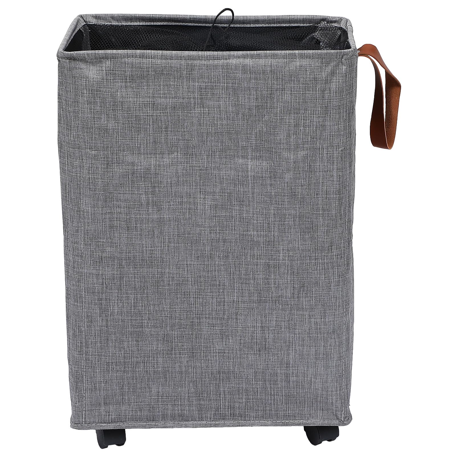 FUOYLOO Bolsa Plegable para Ropa Sucia Ruedas Capacidad 60L Cesto de Tela Asas para Dormitorio y Baño Organizador de Lavandería
