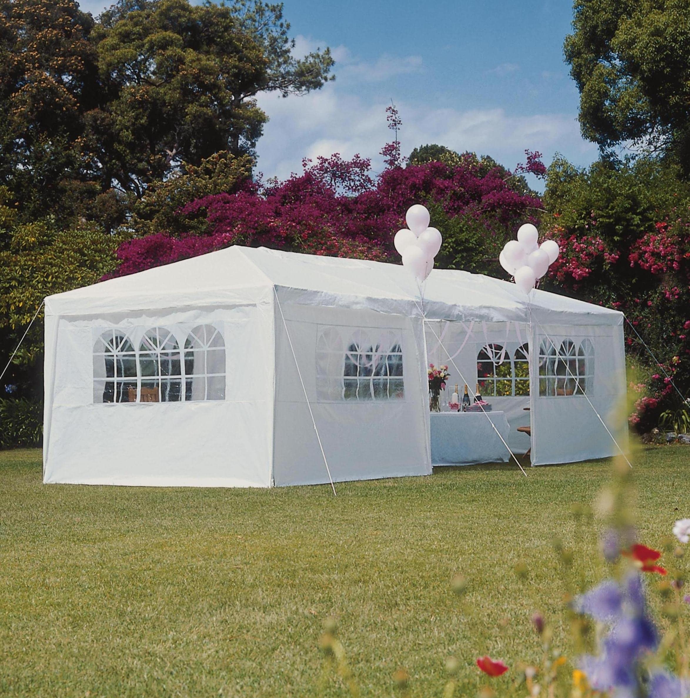 3x9m Gazebo Marquee Canopy Party Tent – Waterproof PE with Steel Frame & Detachable Sides – Large Outdoor Shelter for Garden Parties, Weddings, Events & BBQs — image 1