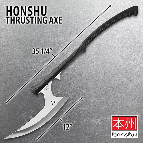 Miniatura 2 de Honshu Hacha de empuje  Hoja de acero inoxidable 7Cr13 de 12 pulgadas  Agujeros pasantes para reducir el peso  Mango moldeado por inyección
