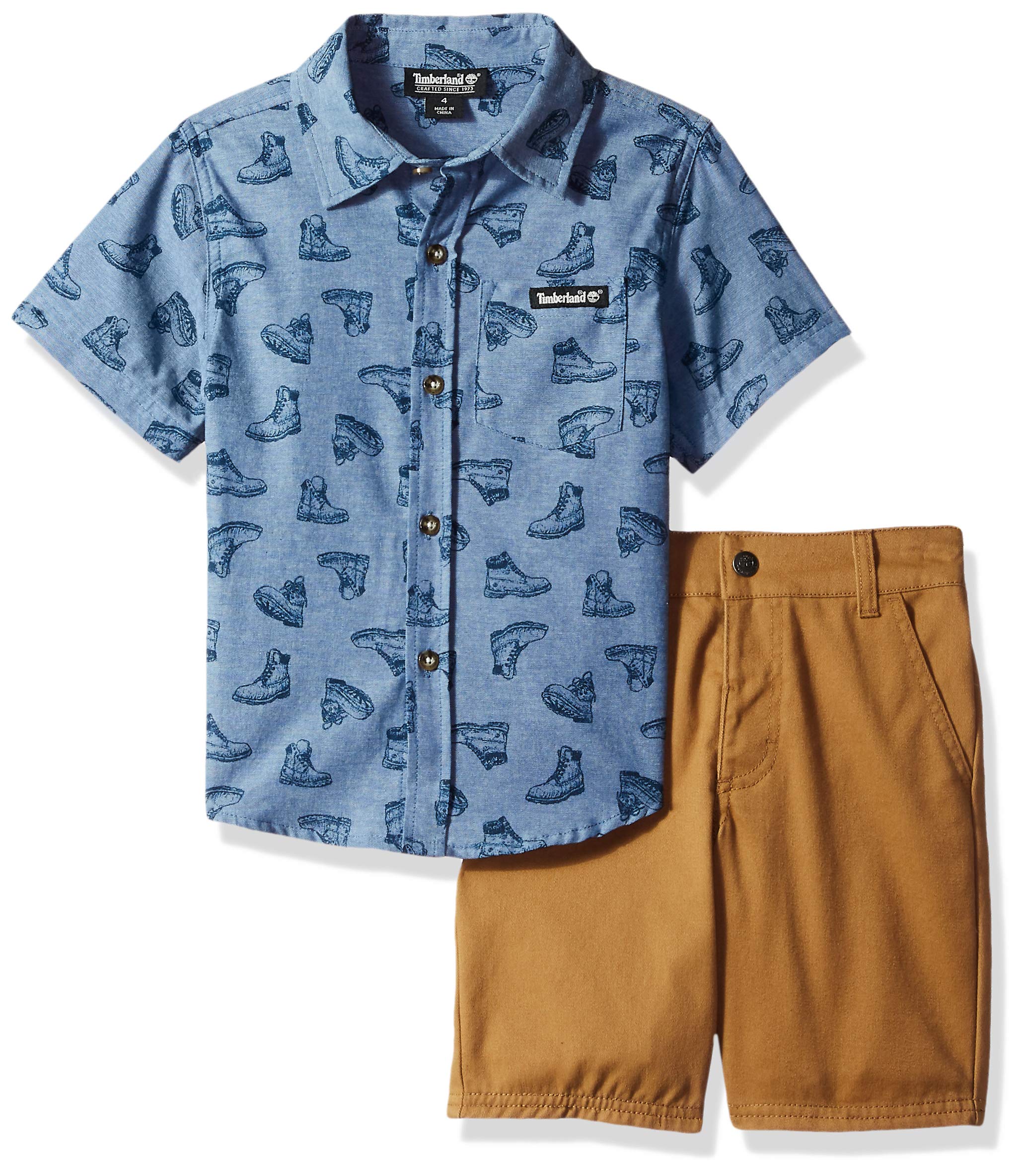 Timberland Boys' 2 Pieces Shirt Shorts Set