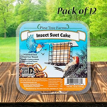 12 Pack Pine Tree Farms Insect Suet Cakes 12 oz. 1470 Made in USA
