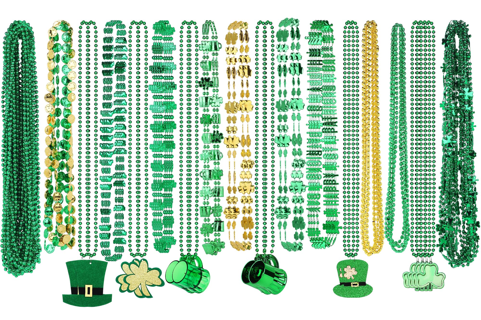 St Patrick's Day Necklaces 100-Pack - Party Decorations & Accessories
