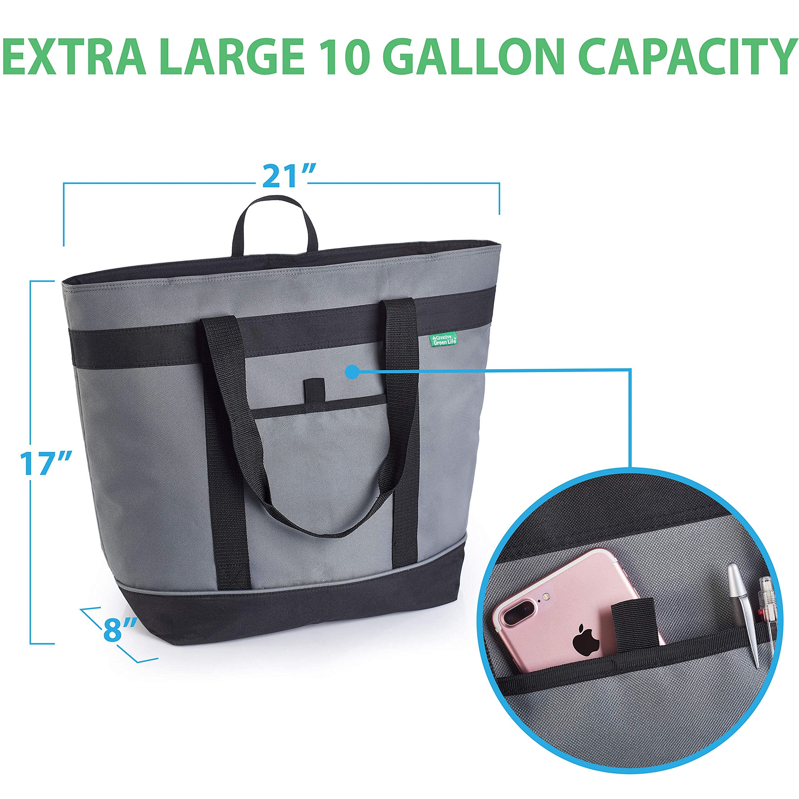 Buy Jumbo Insulated Cooler Bag (Gray) with HD Thermal Foam Insulation. 30Can Premium Quality