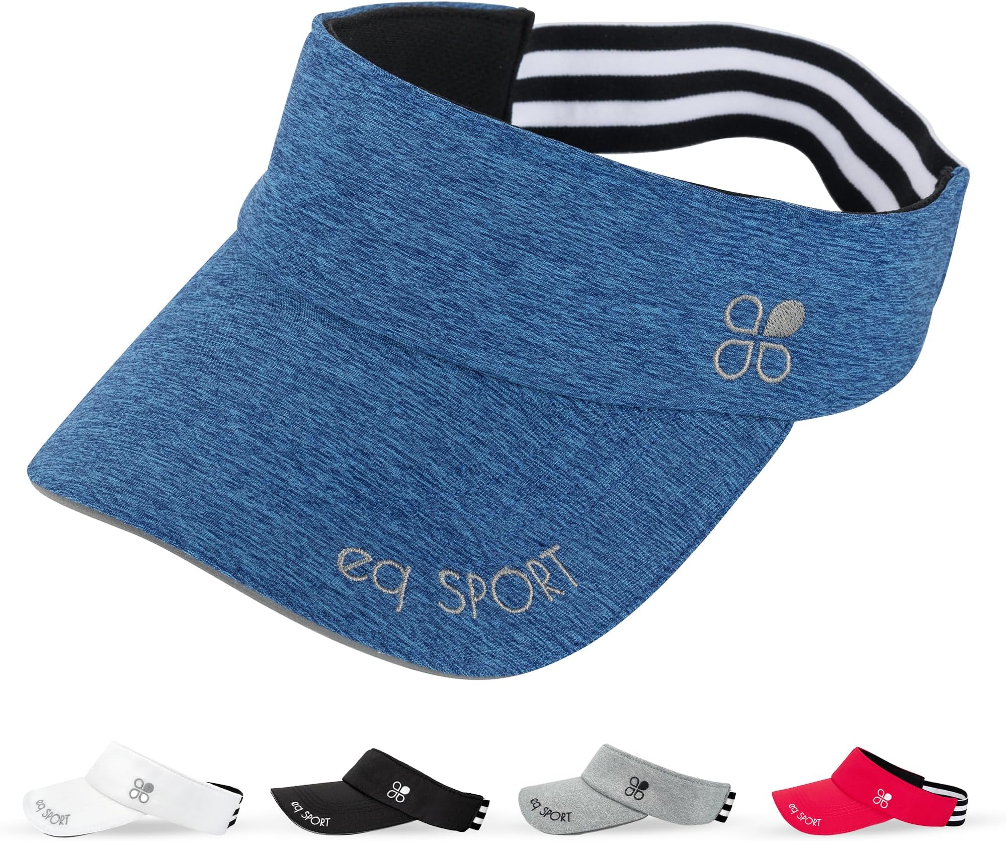 EQ SPORT Sun Visor for Women & Men – Lightweight Sport Visor Hat for Golf, Tennis & Running – Stretch Fit, UV Protection