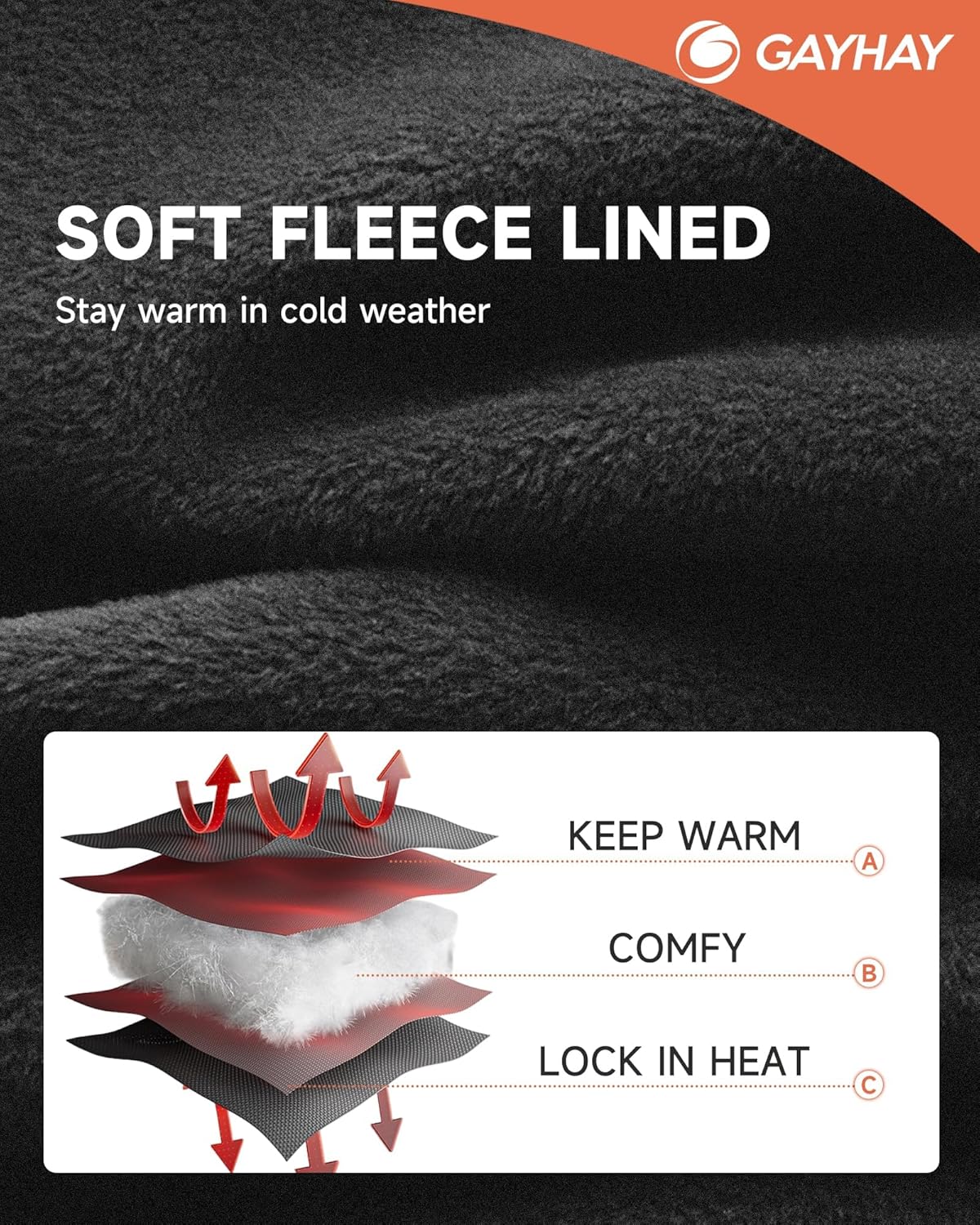 GAYHAY Fleece Lined Leggings for Women with Pockets- Water Resistant Winter Thermal Warm High Waisted Workout Tights Pants - Image 4