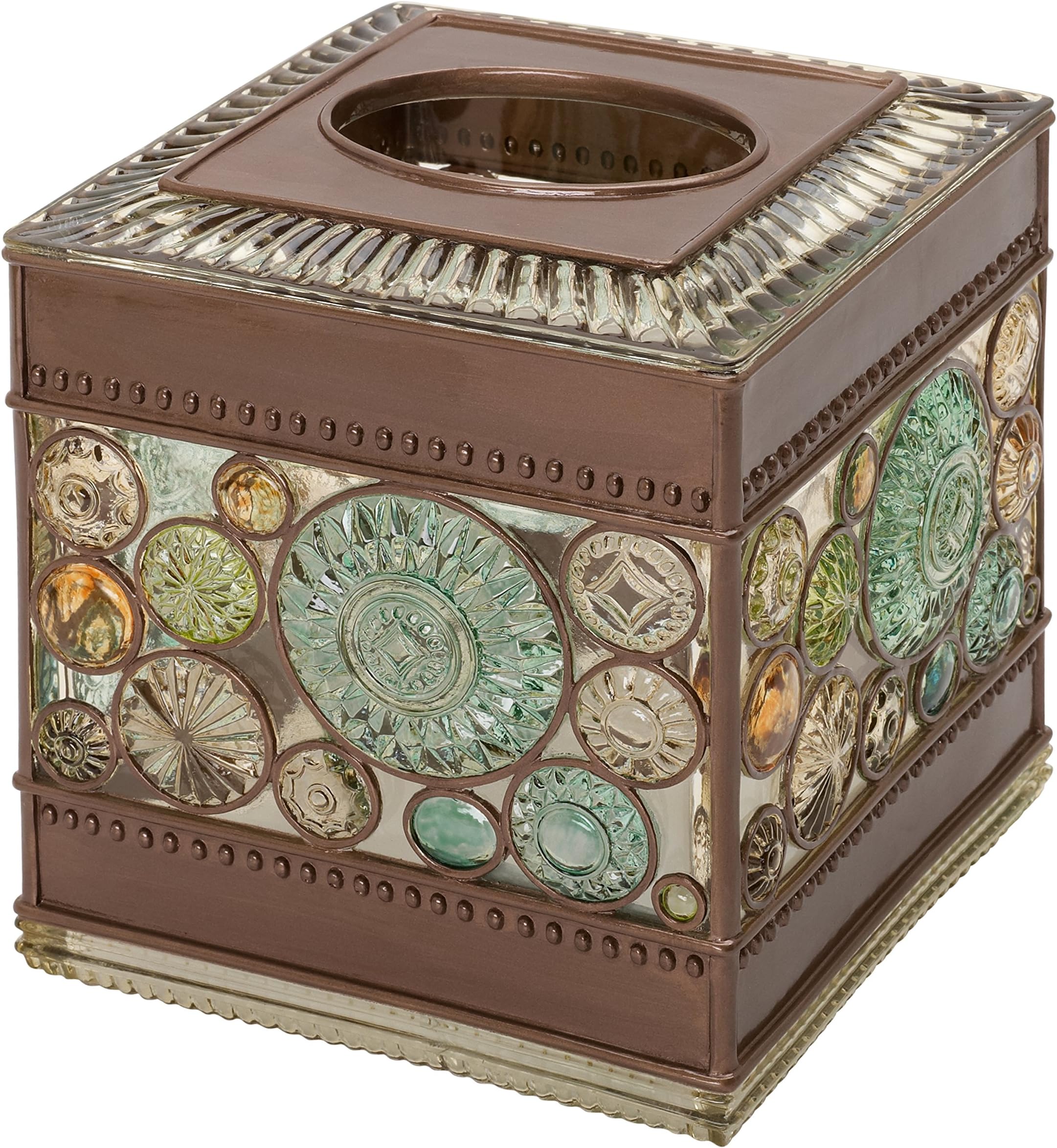 Zenna Home India Ink Boddington Tissue Box Cover, Bronze