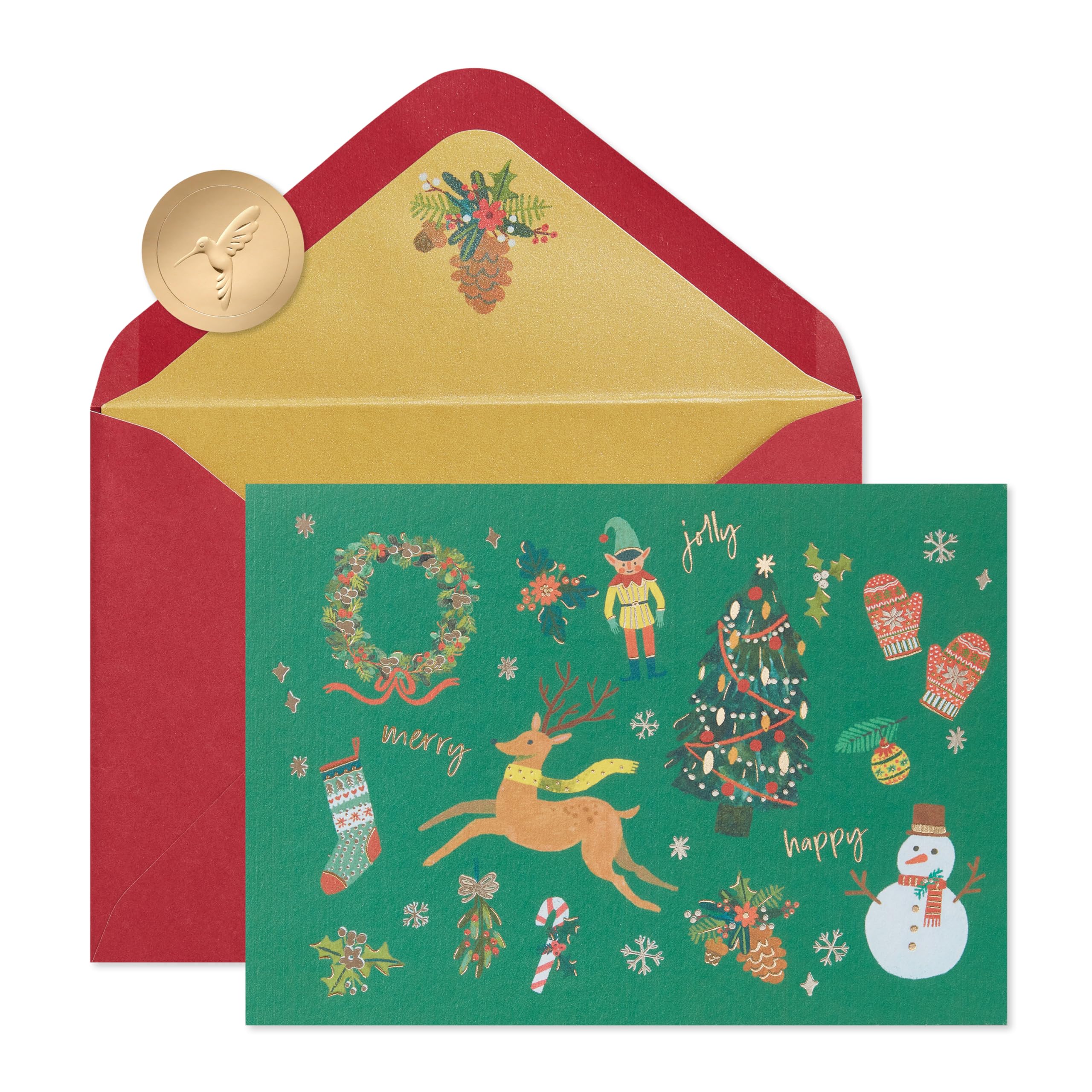 Papyrus Christmas Cards Boxed with Envelopes, Most Wonderful Time (14-Count), FSC SONATA HOLIDAY ICONS, 1 EA