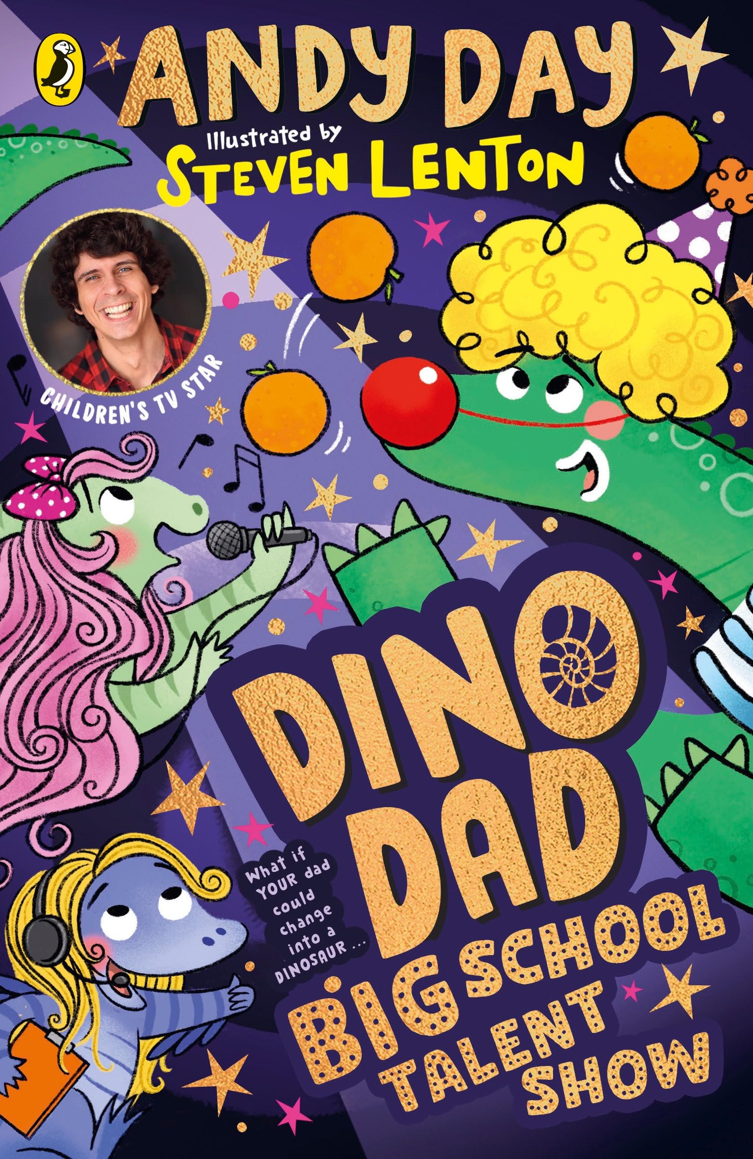 Dino Dad: Big School Talent Show by Andy Day (Paperback Book) Signed
