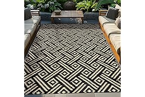 ROCYJULIN Outdoor Plastic Rug, Waterproof, Reversible