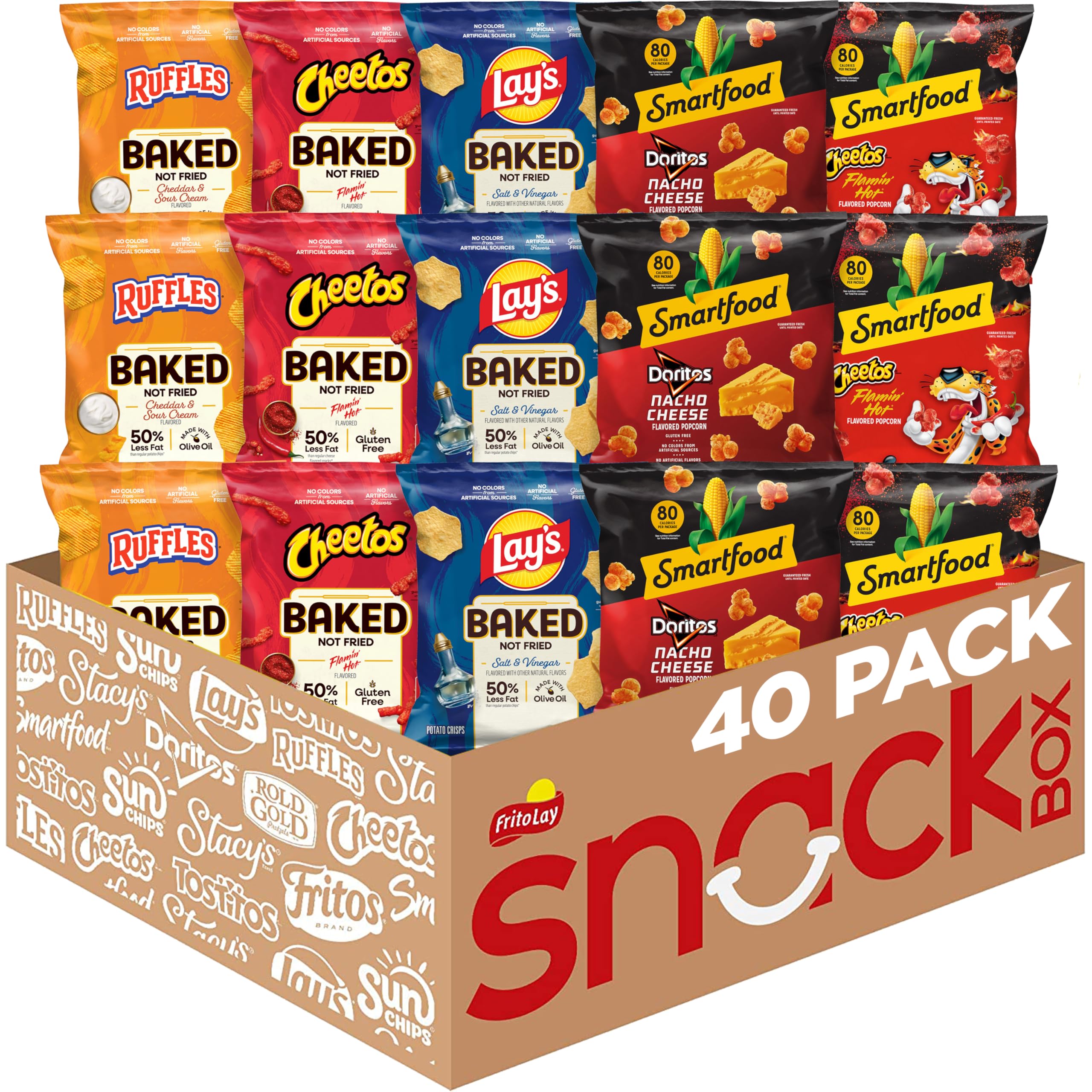 Frito-Lay Baked & Popped Bold Variety Pack (Pack of 40)