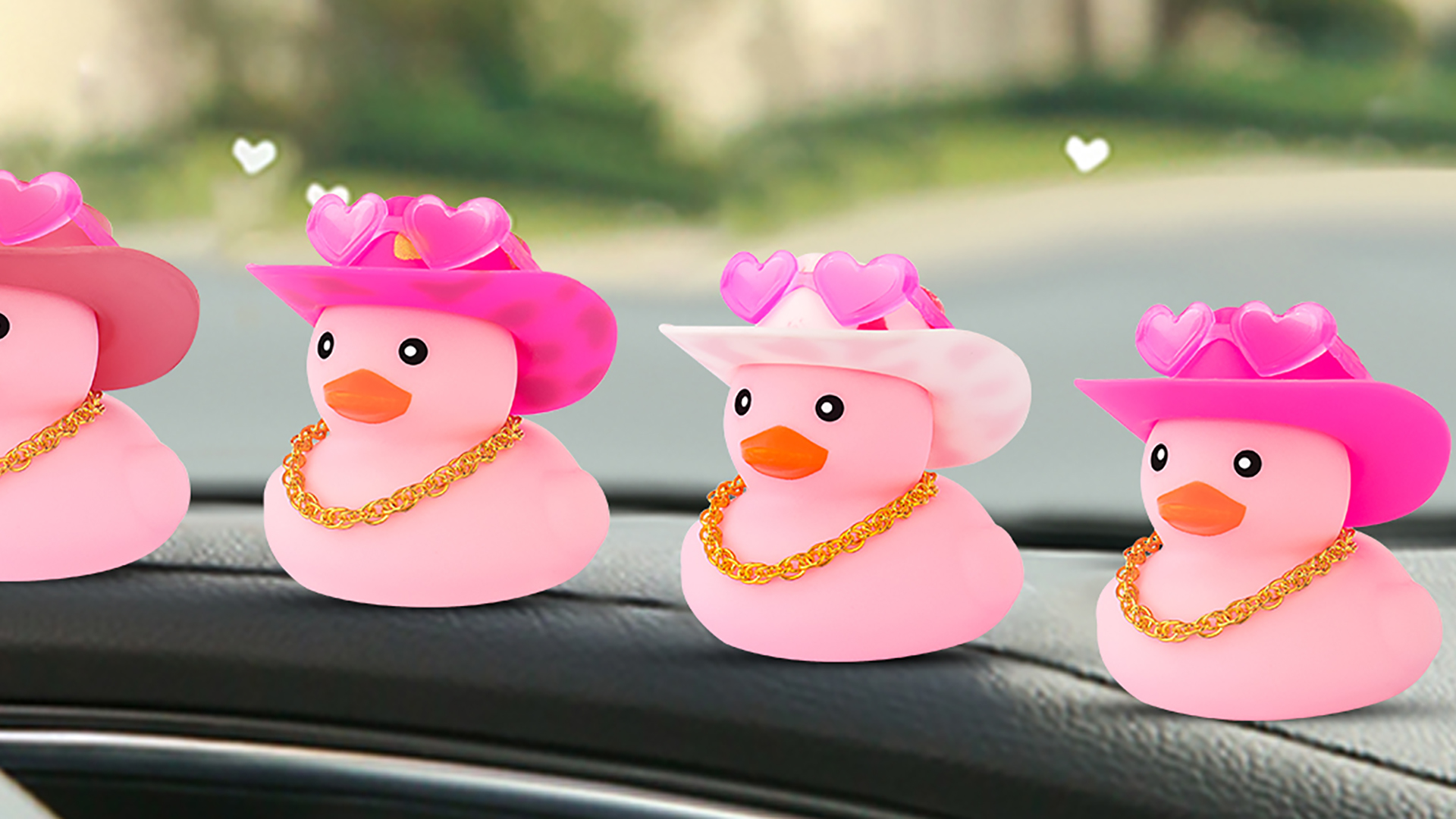 Amazon.com: wonuu Pink Rubber Duck with Heart-Shaped Sunglasses