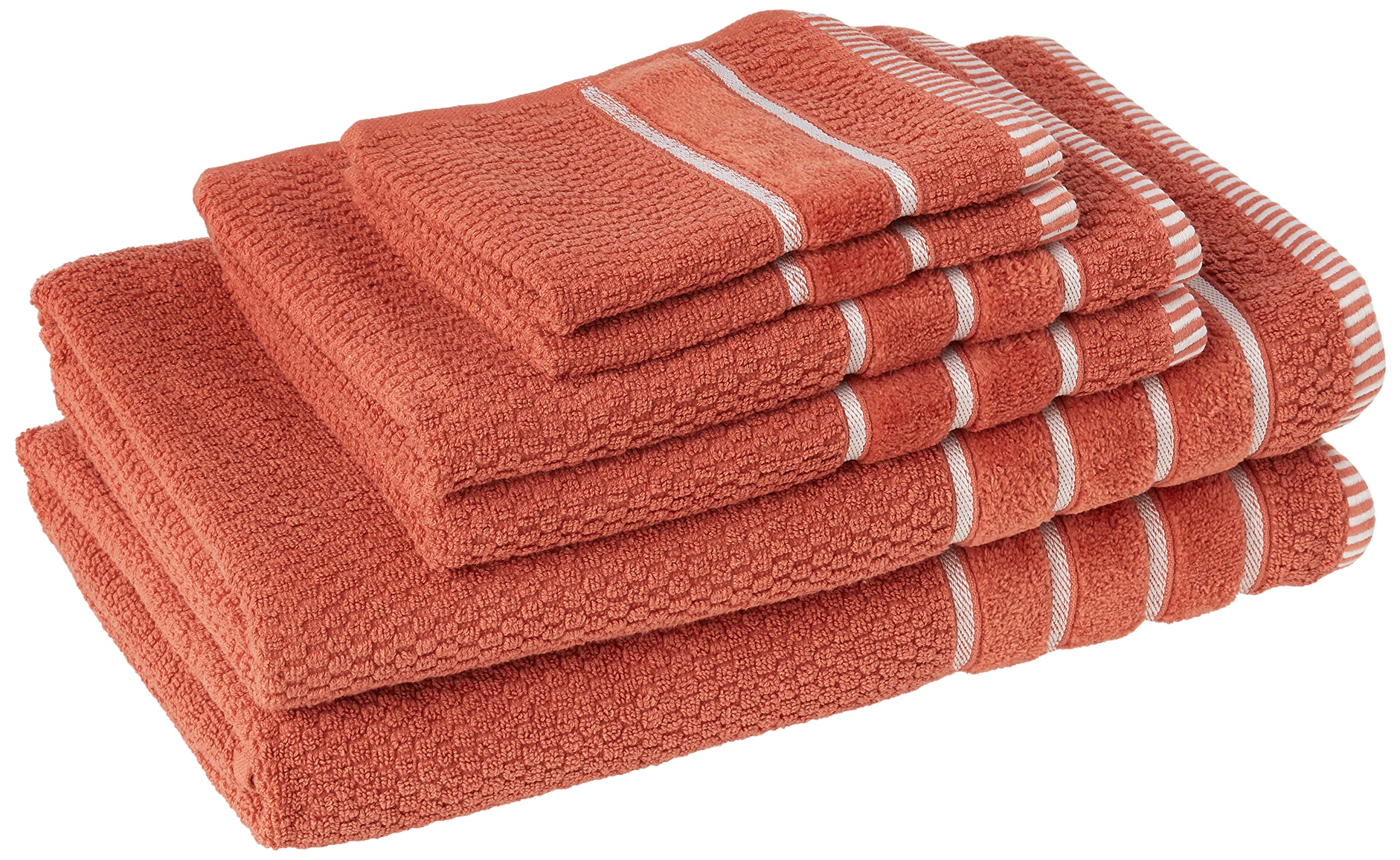 Amazon.com: Bedford Home Home 100% Cotton Rice Weave 6 Pc Towel