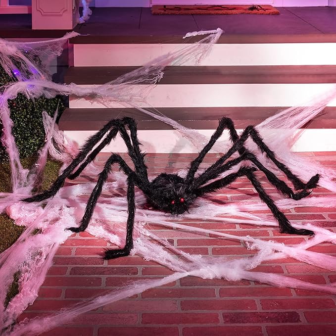 JOYIN Halloween Outdoor Decorations Giant Spider - 5 Ft Large Spider