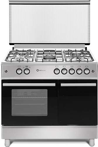 SOLTHERMIC F9LT50G2IX COCINA GAS PORTABOMBONA ACERO INOXIDABLE / 5 FUEGOS /  HORNO 64 L./ ALTA GAMA : Amazon.es: Grandes electrodomésticos