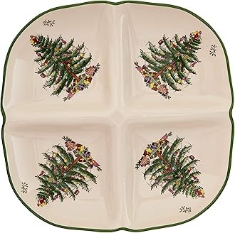 Spode Christmas Tree Sculpted 4 Section Tray