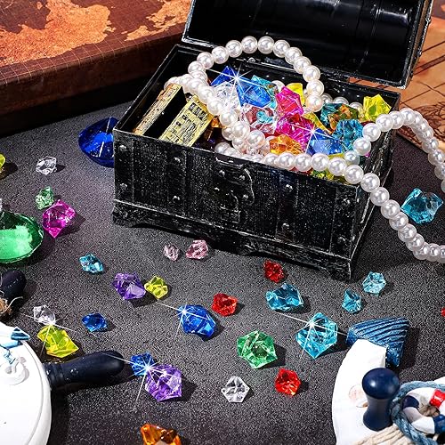Miniatura 3 de Syhood 570 piezas de 5 tamaños, piedras de hielo trituradas falsas multicolor, piedras preciosas de plástico, gemas de cristal acrílico, diamantes,