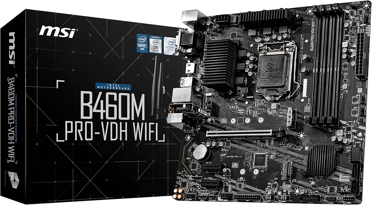 MSI B460M PROVDH WiFi Intel LGA1200 DDR4 M.2 USB 3.2 Gen 1 HDMI WLAN M