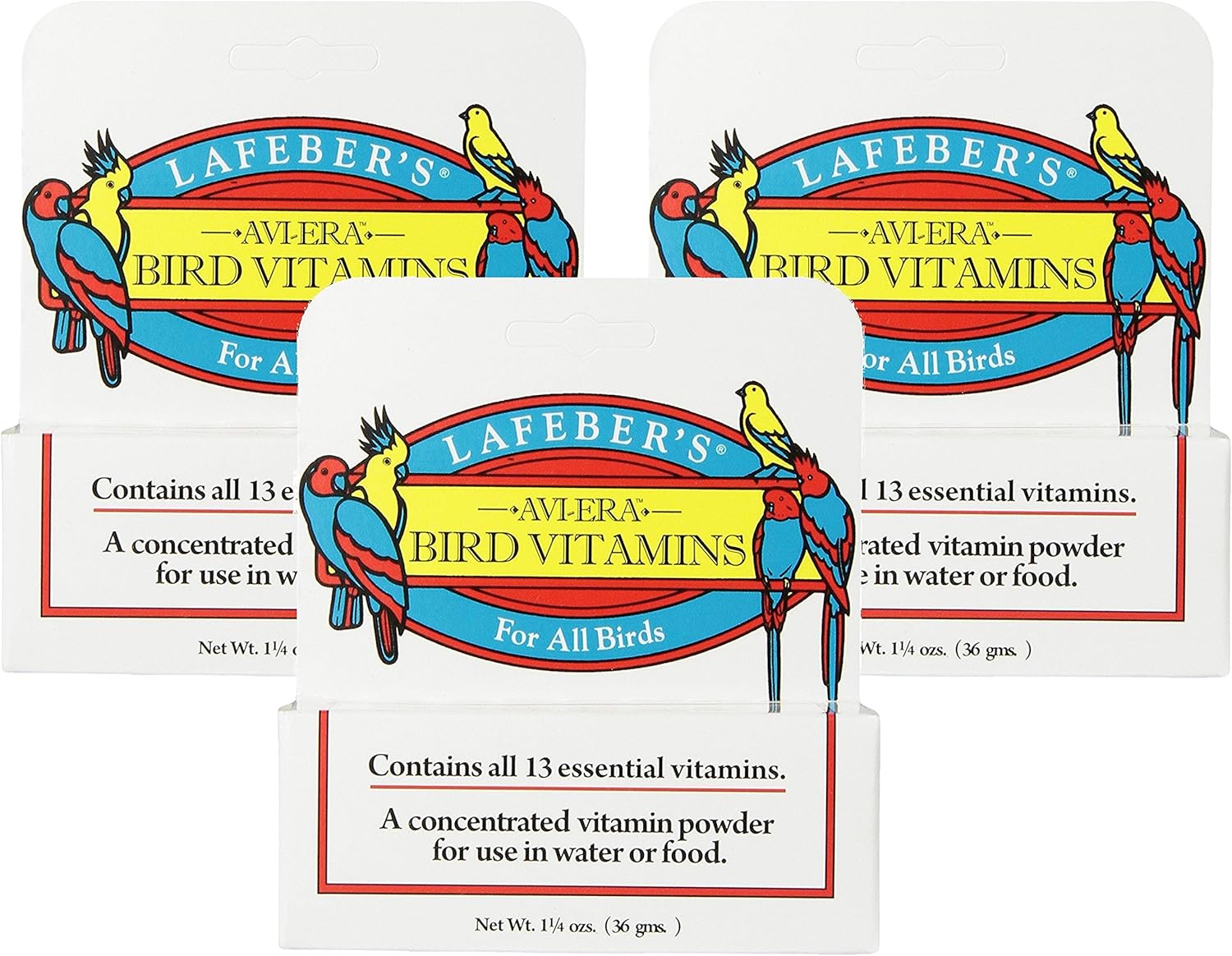 LAFEBER’S (3 Pack) Avi-Era Powdered Bird Vitamin 1.25 oz
