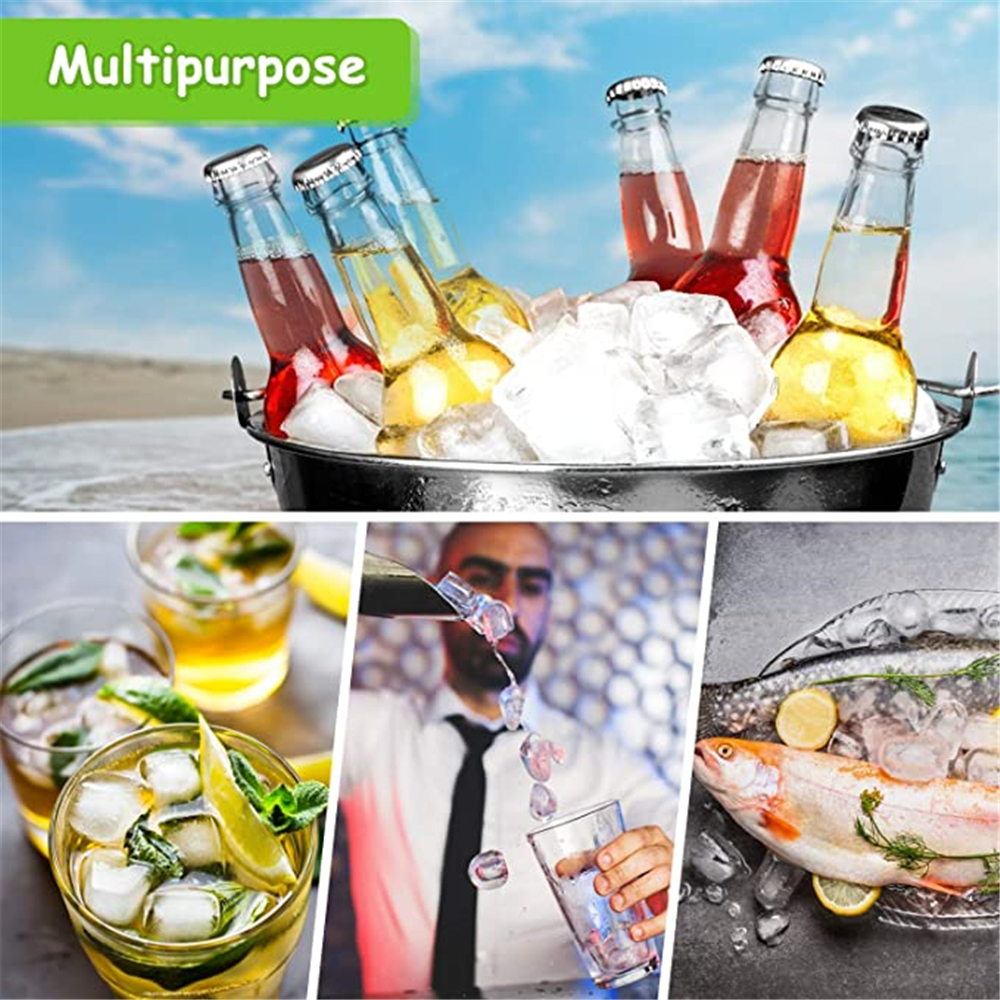 Bandeja de cubitos de hielo de silicona 2 pack con tapa miniatura 7