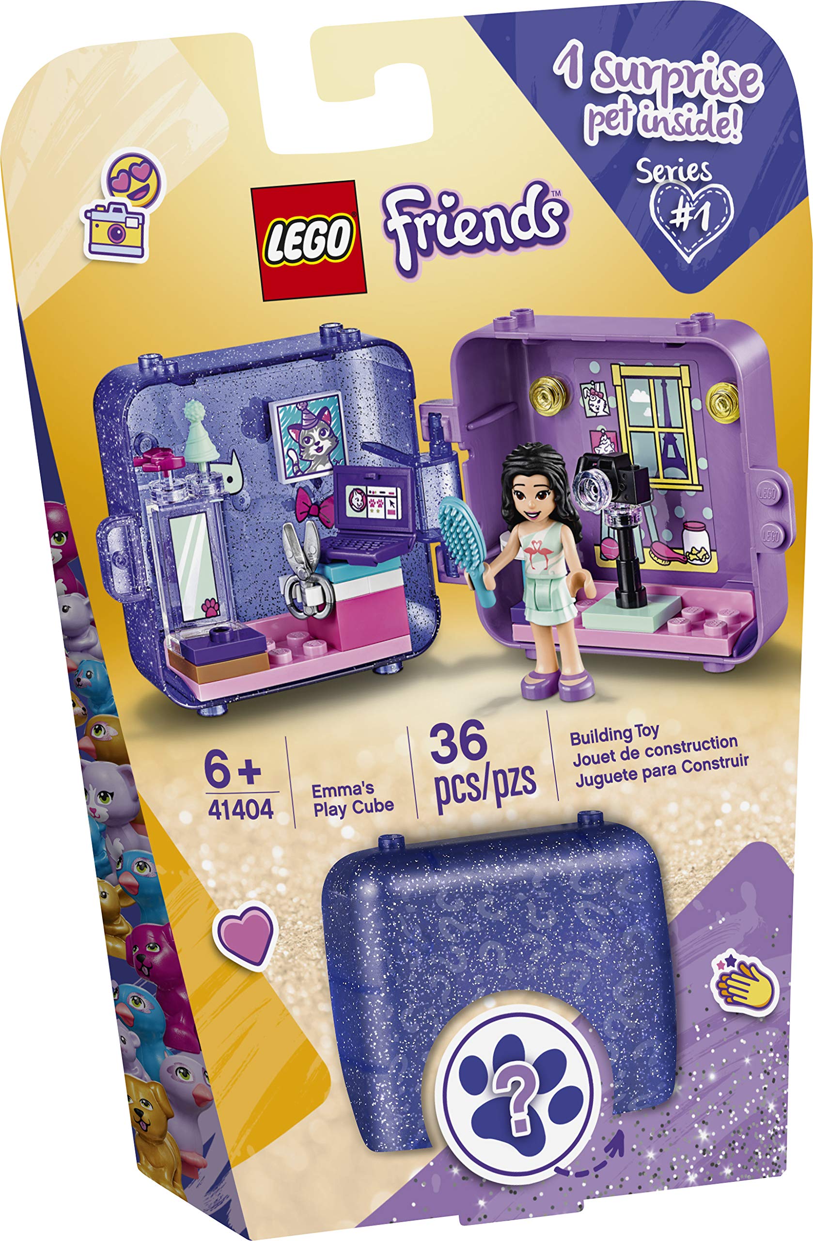 LEGO Friends - Il Cubo dell'Amicizia di Emma, con Una Sorpresa Segreta, Set con Mini-Doll Collezionabile per Bambini 6+ Anni, 41404