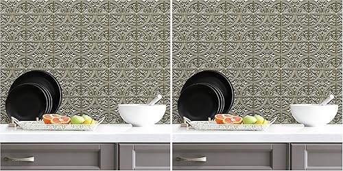 RoomMates StickTiles - Lata dorada  Pelar y pegar  Paquete de 2