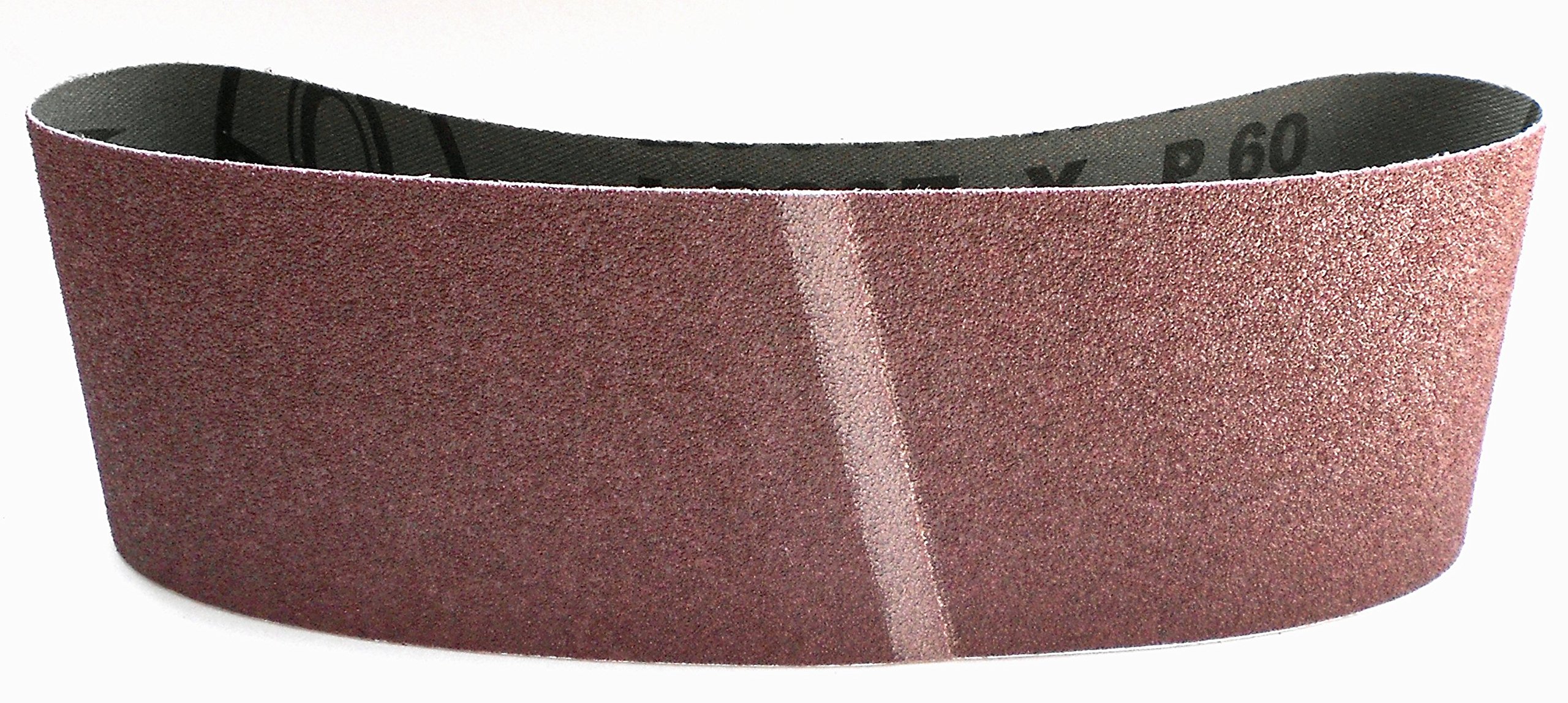 Schleifband LS307X – 75 x 533 mm – Körnung P120 – 10 Stück – für Holz & Metall – reißfeste halbflexible Gewebeunterlage – Profi-Schleifbänder für Handbandschleifer