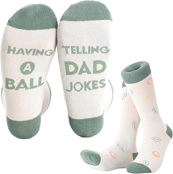 Funny Socks for Men - Mens Dress Sock with Dad Jokes, Gifts for Dad from Daughter, Groomsmen, Fun