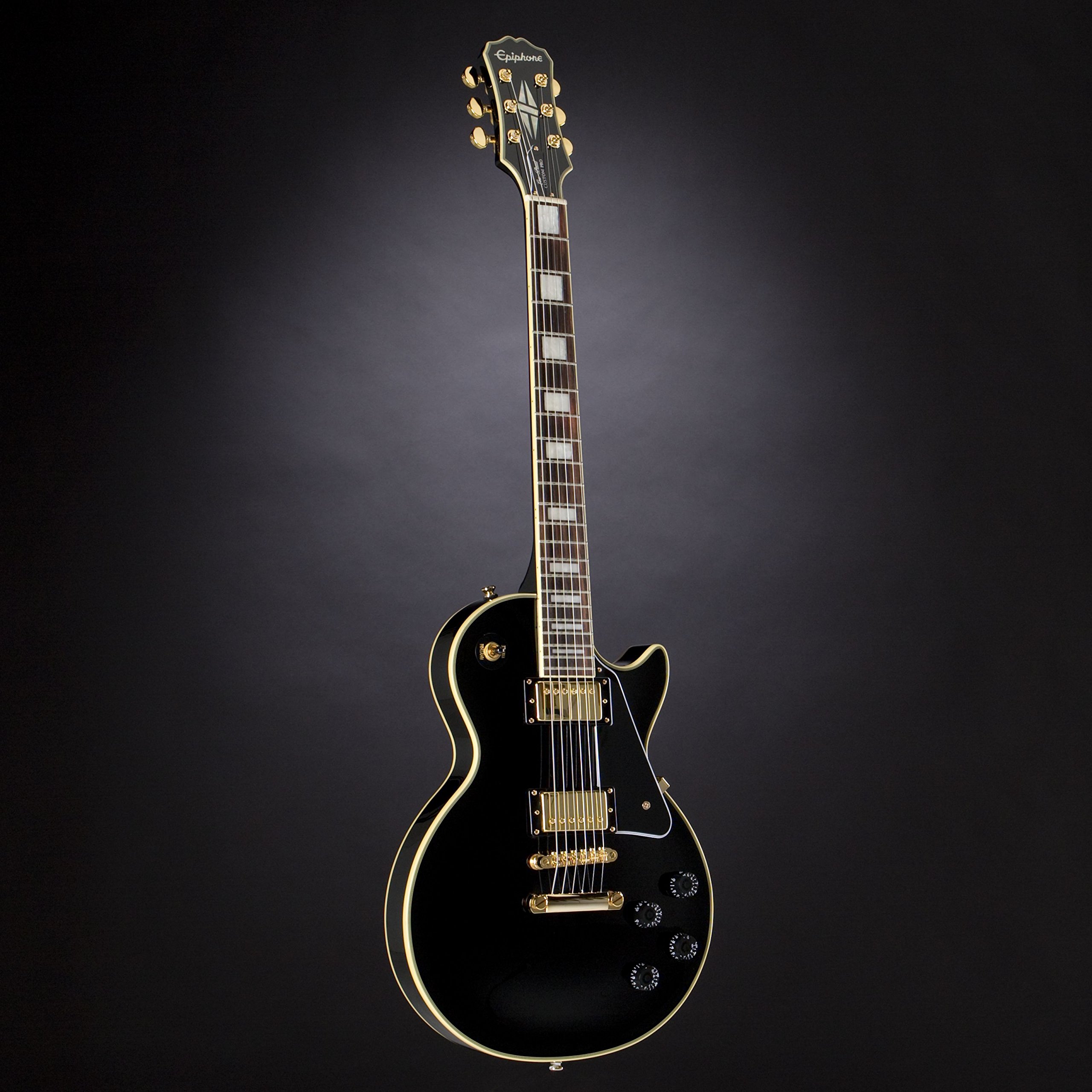 Epiphone ENCTEBGH1 Les Paul Custom Pro Chitarra Elettrica con ProBuckers e Coil-Tapping, Ebano