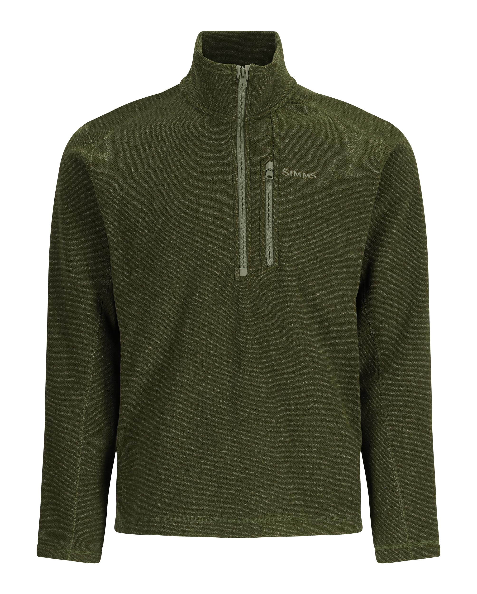 Simms Men's Rivershed Half-Zip Fleece Zipper Sweater, Riffle Heather, XX-Large