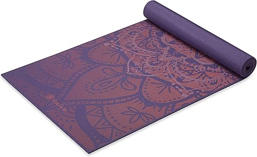 Gaiam - Tapete de yoga, estampado, extragrueso y antideslizante, de 1564 de pulgada de grosor, para todo tipo de yoga, pilates y ejercicios en el