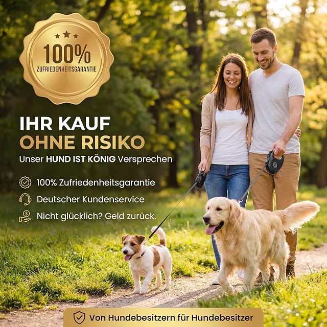Foto 8 de 8 de Hund ist KÖNIG Correa para Perros de 5 m para Perros pequeños y Grandes, Correa Extensible con Mango cómodo