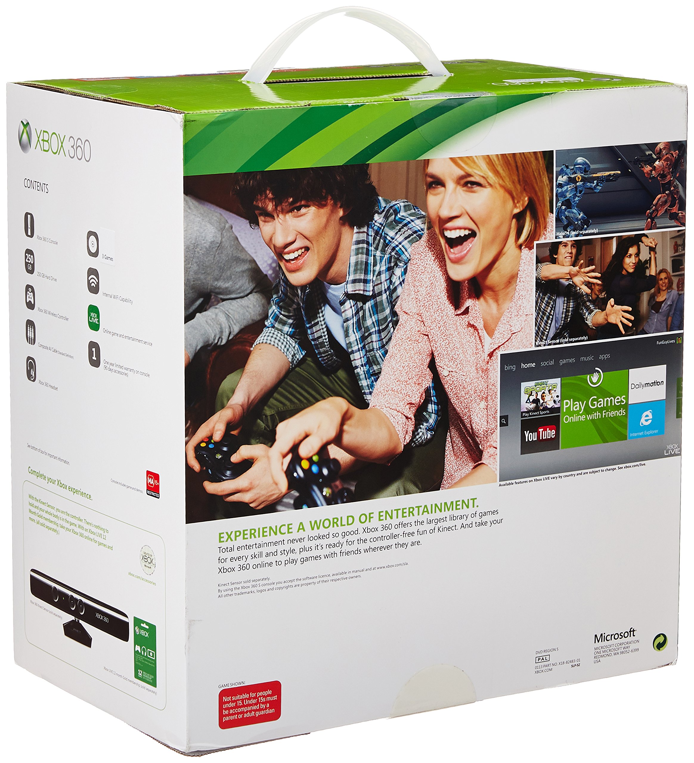 Microsoft Xbox 360 S 250GB Console (Free Games: Halo Reach, Gears