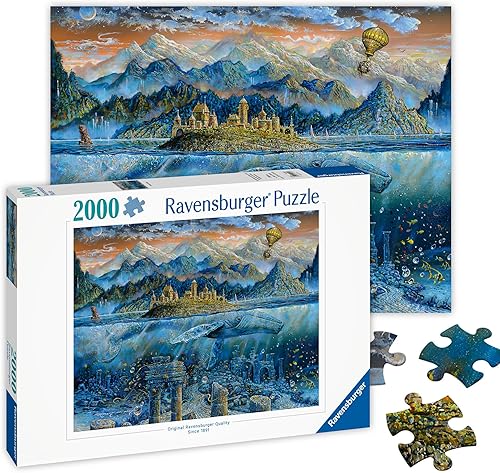 Ravensburger - Wisdom Whale - Rompecabezas de 2000 piezas - Impresionante mundo submarino - Ballenas bellamente ilustradas y tesoros submarinos -