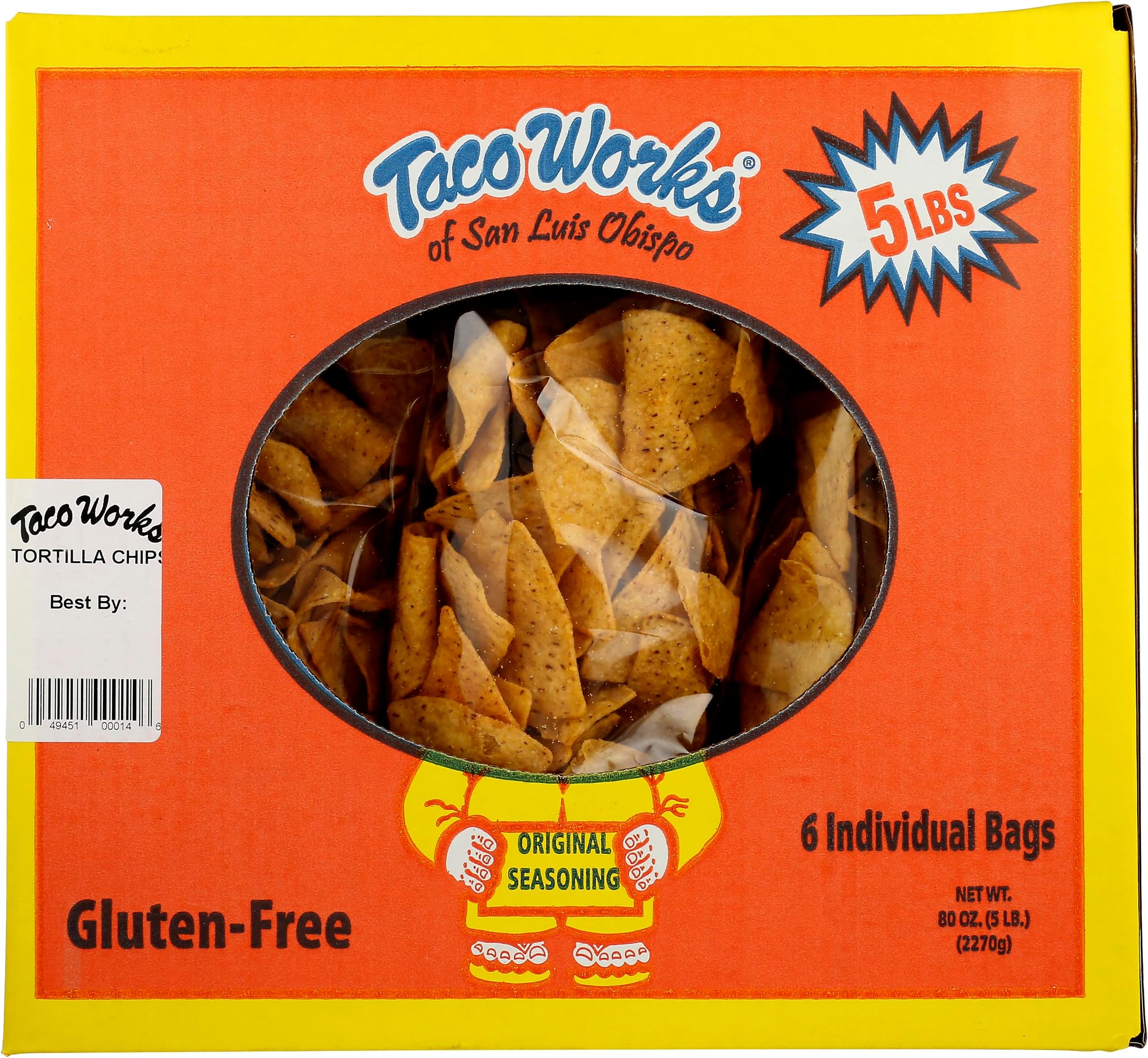Taco Works Tortilla Chips, Original Seasoning, No