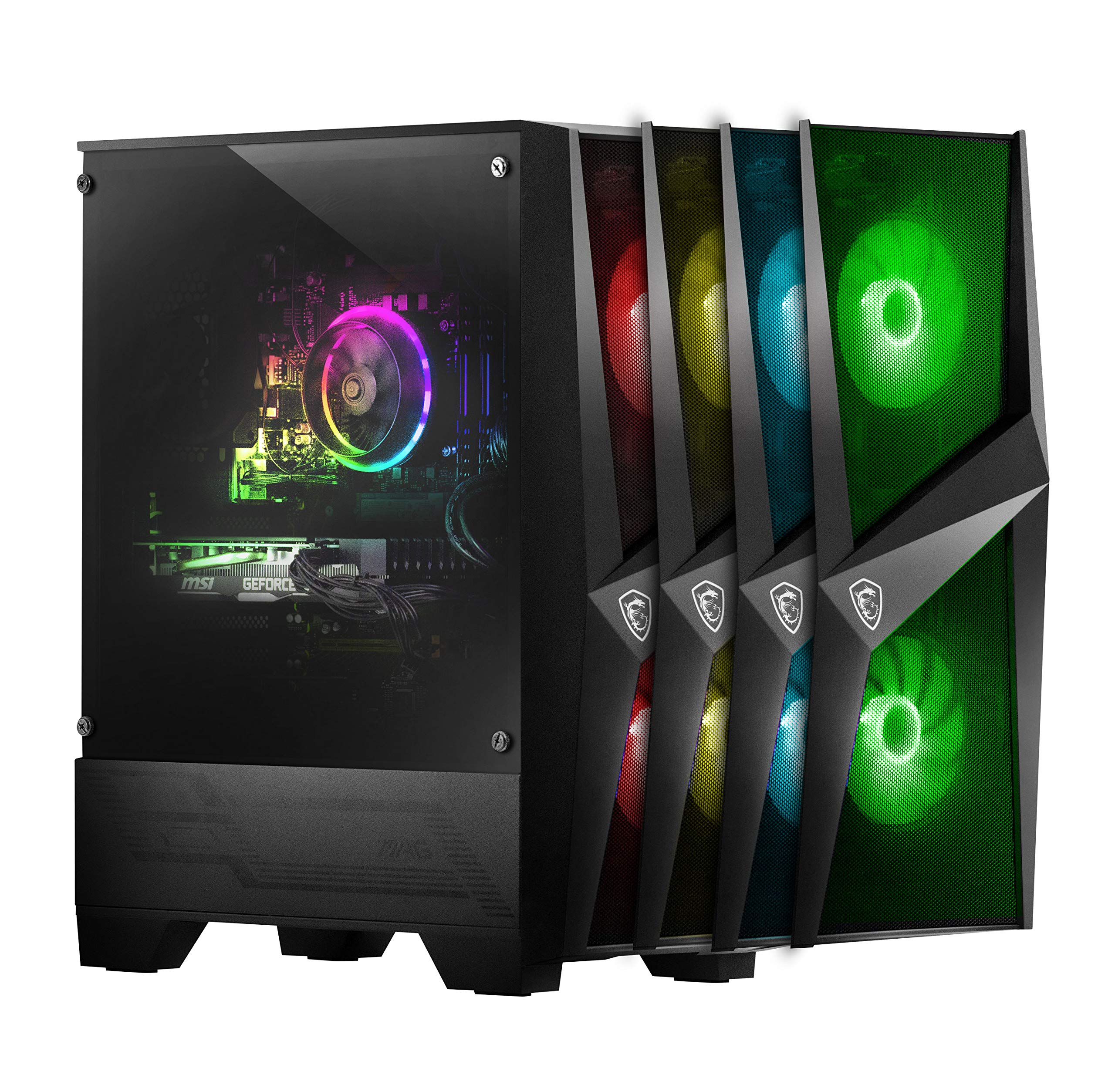 MSI MS-B0Y2, ID1/Black-Black-Black/FORGE 10, H410M PRO, GTX 1660 Super Ventus XS, 6G, Intel Core i5-10400F, 2.9GHz, 350W, 512GB, 8GB(8GB1), AX200 WiFi, W10M, 21IN1 (Renewed)