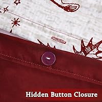 Vista 5 de CAROMIO Funda de Edredón de Navidad Tamaño Twin, Juego de Ropa de Cama de 2 Piezas con Funda de Edredón Estampada de Navidad (Twin, 68"x90")