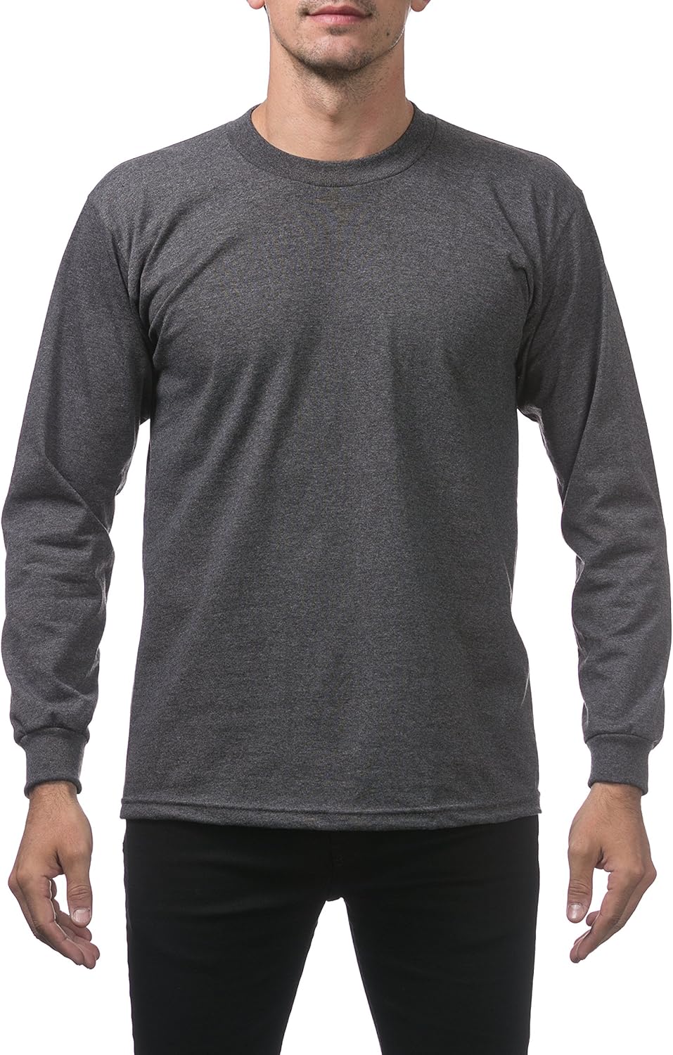 Pro Club Men's 3-Pack Heavyweight Cotton Long Sleeve Crew Neck T-Shirt - Image 2