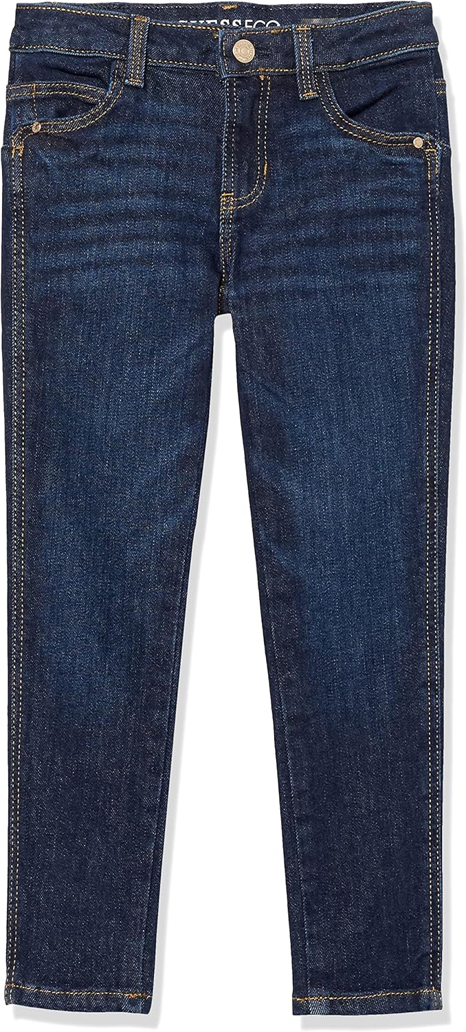 GUESS Girls' Stretch Denim Skinny 5 Pocket Jean