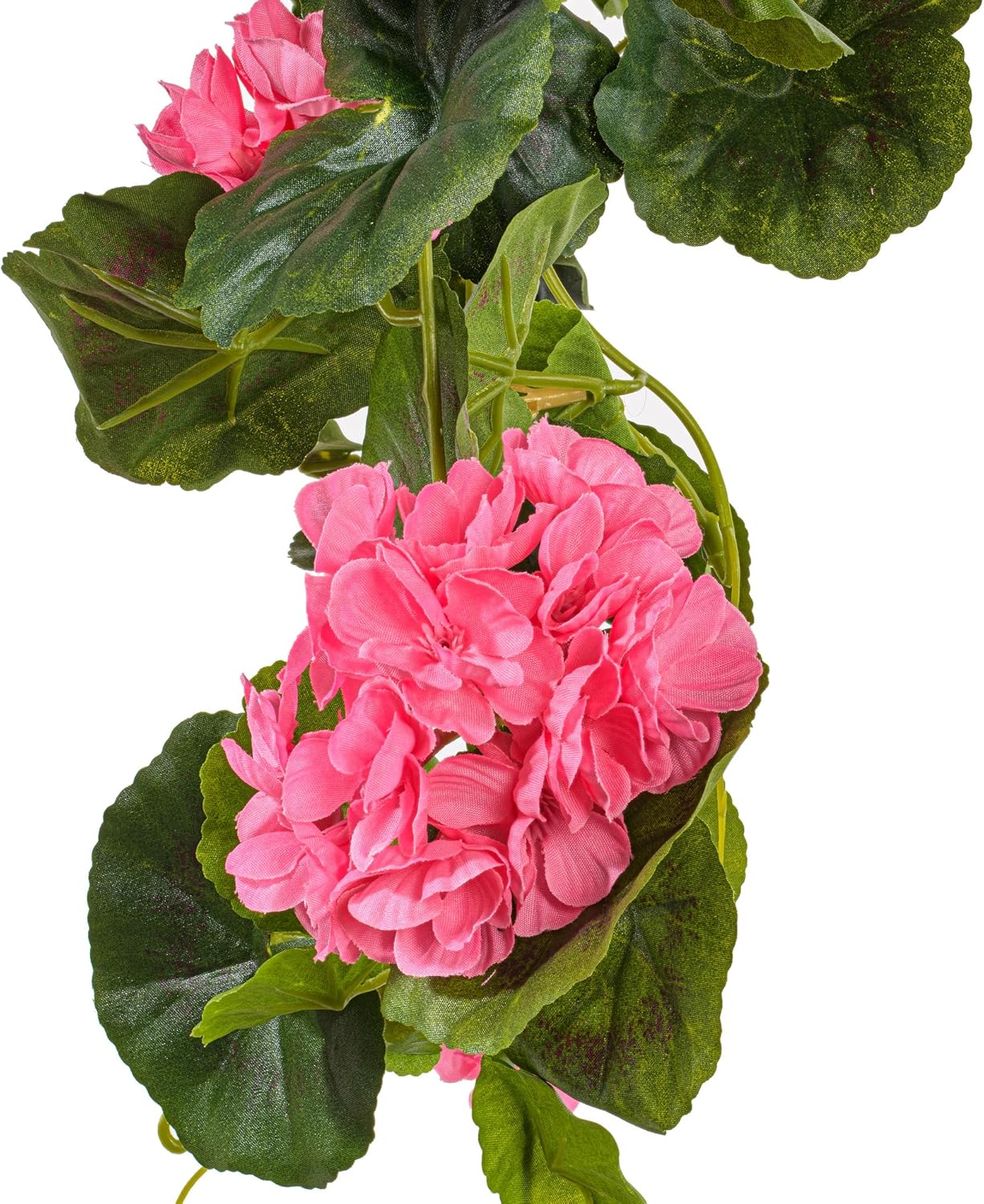 Vickerman Everyday Artificial Pink Geranium Hanging Bush 29" Long - Premium Faux Floral Decor for Wedding or Everyday Arrangements - Maintenance Free Flowers