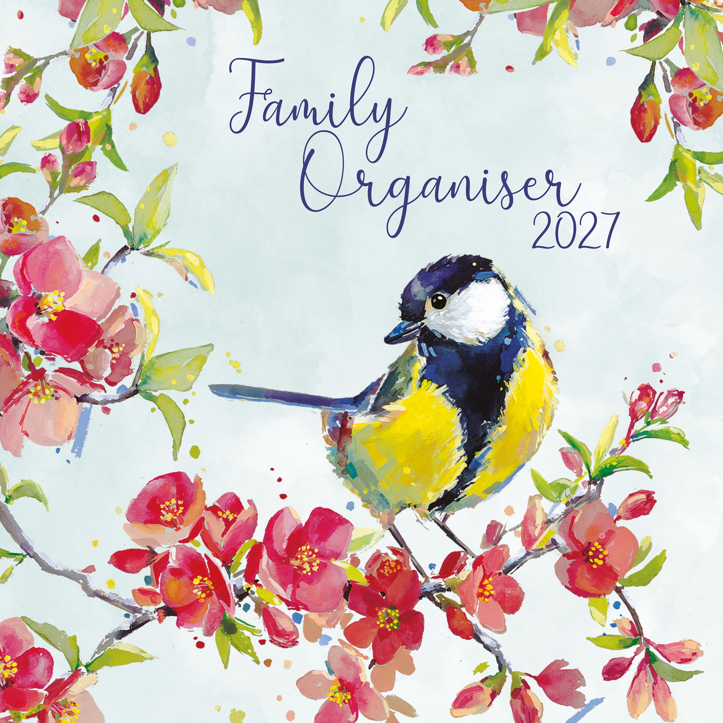 TGSC | Family Organiser Birdsong 2026-2027 Calendar, 16-Month Square Wall Calendar (Sept 2026-Dec 2027), UK Family Planner with Bird Designs, Home or Office Organiser | 30 x 30 cm
