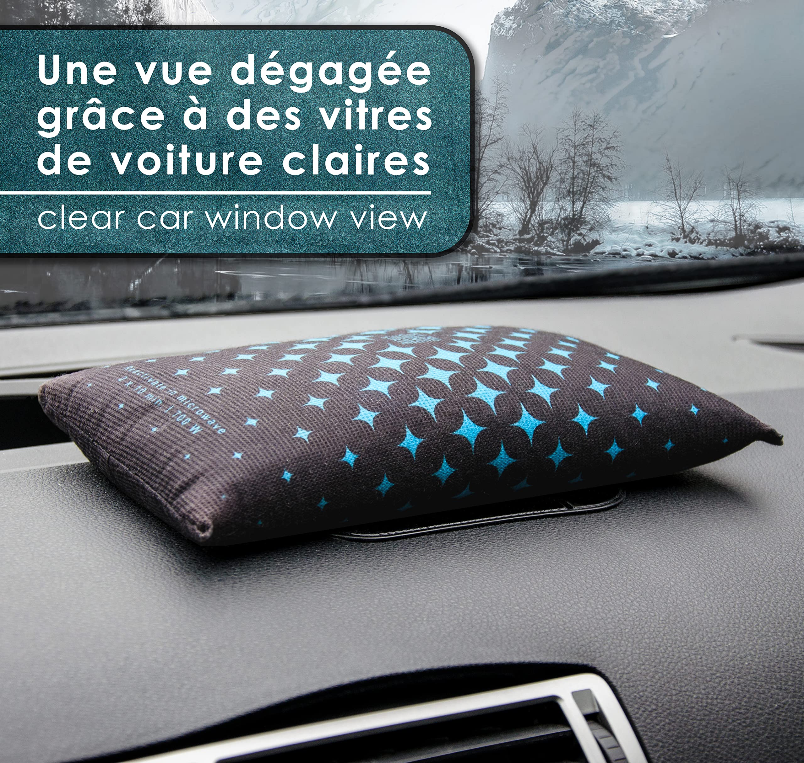 King Kong State Lot de 2 déshumidificateurs pour vitres de voiture embuées - Avec rembourrage anti-buée et coussinet antidérapant