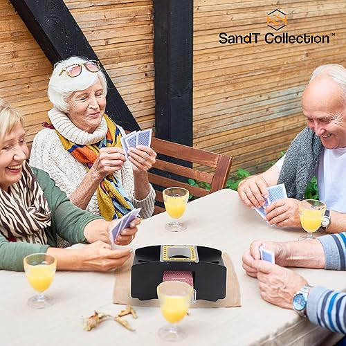 Miniatura 3 de SandT Collection Barajador de tarjetas 2 cubierta con pilas automático distribuidor